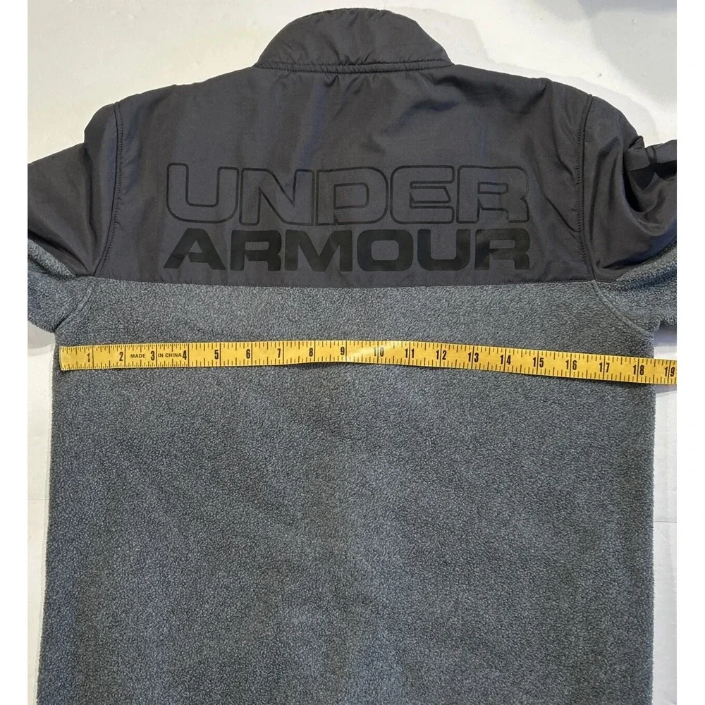 Boys Under Armour ColdGear Storm Full-Zip Jacket Sz YLG Zip Pockets Large Fleece